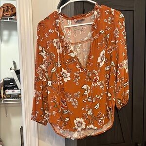 Loft floral Orange Women's Top